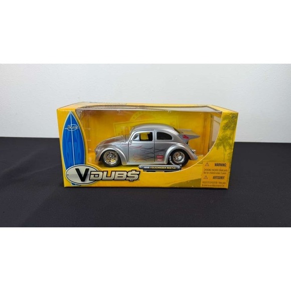 Jada V Dubs 1959 Volkswagen Drag Beetle 1:24 Silver Open Box - Picture 7 of 9